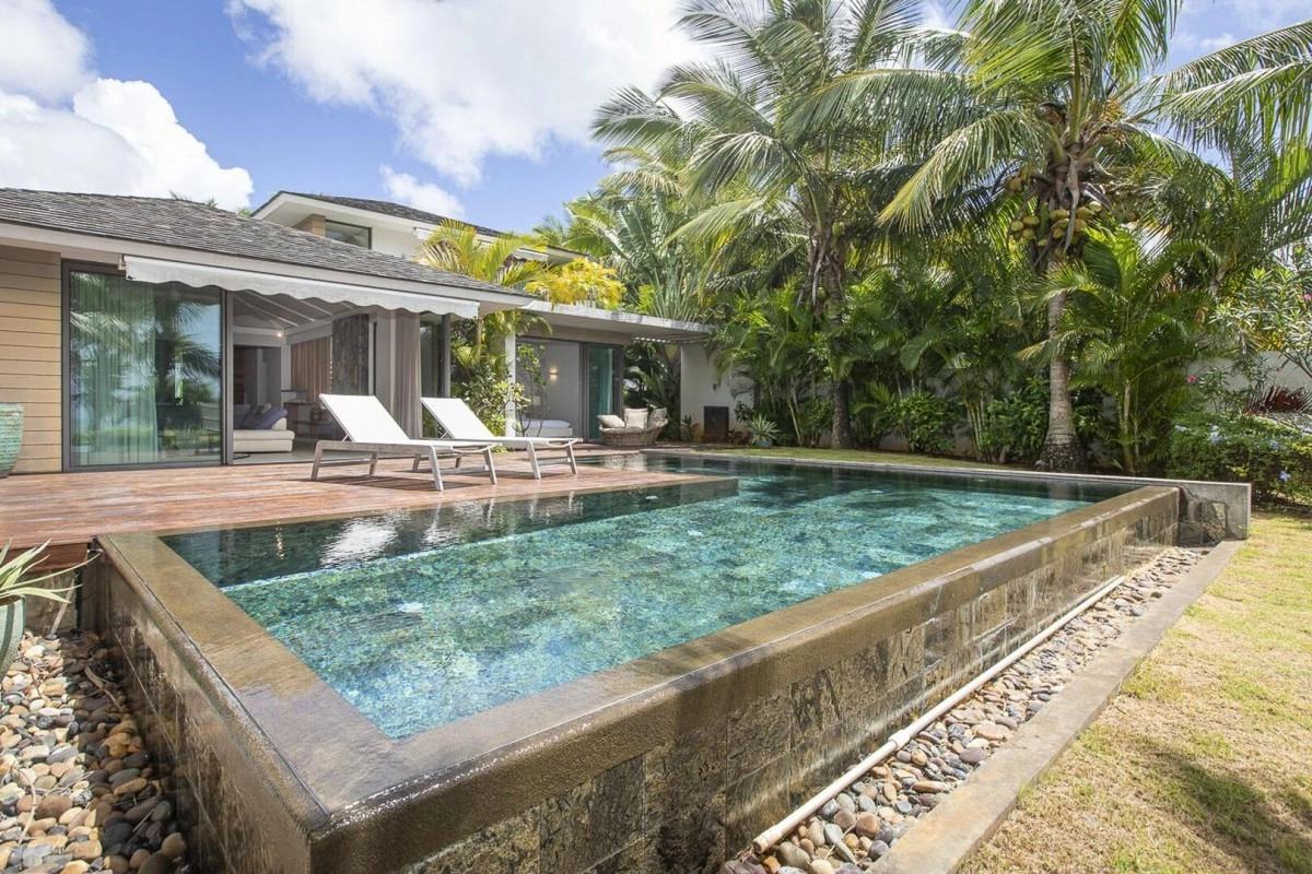 Terrasse avec vue mer dans la villa